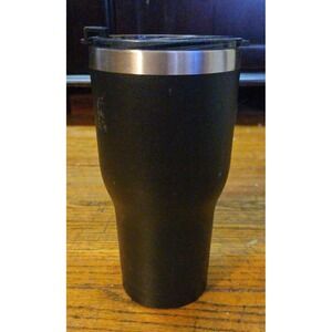 RTIC 30oz Tumbler Black Matte Stainless Steel Vacuum Insulated Travel Mug Lid